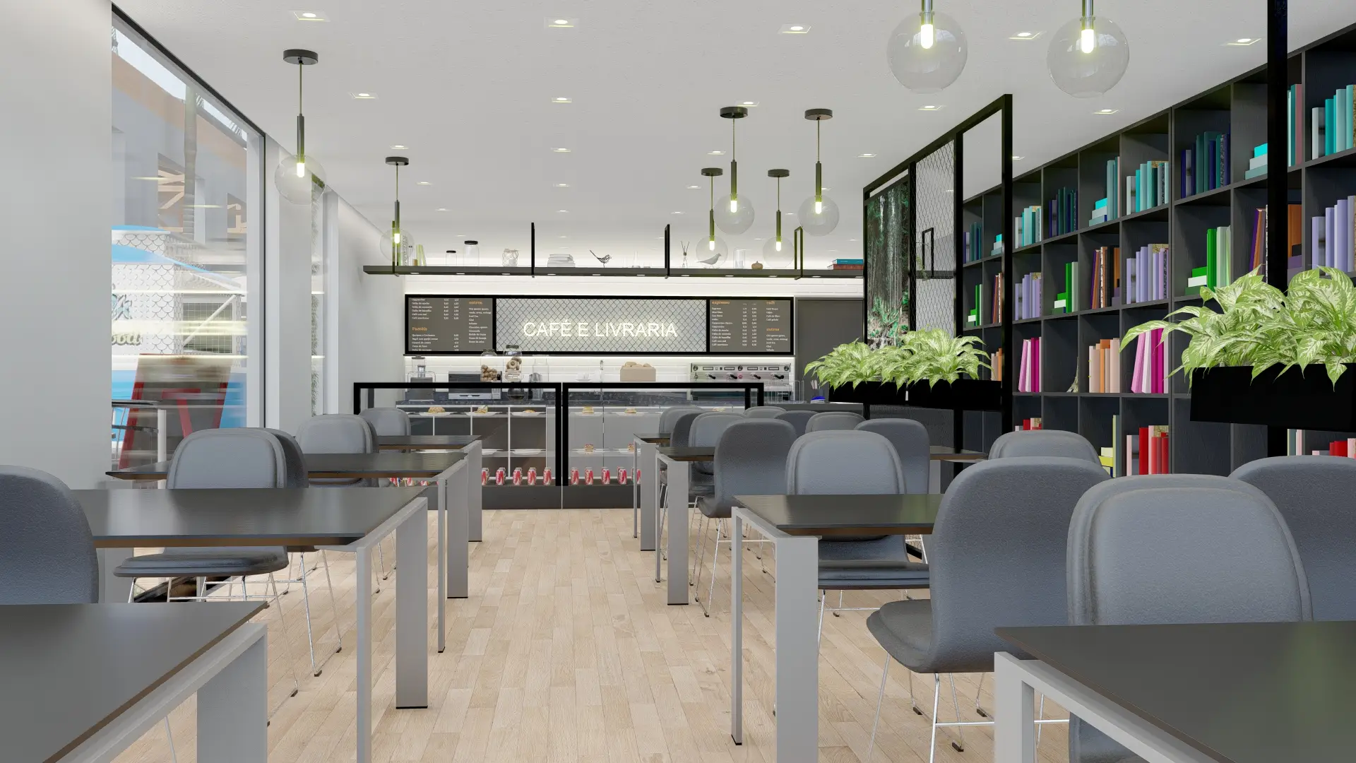 Cafeteria e Livraria